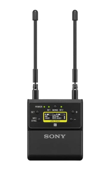 Sony UWP-D27 2-Person Camera-Mount Wireless Omni Lavalier Microphone System (UC25: 536–608 MHz) | UWP-D Digital Audio, NFC Sync & Dual-Channel Receiver + 2x Sony ECM-322BMP Headworn Microphone + More