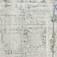 thumbnail image 2 of 5â€™ x 8â€™ Ivory and Blue Abstract Distressed Area Rug, 2 of 3