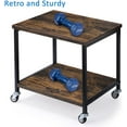 thumbnail image 2 of BTY Printer Organizer Small Fax Table with Storage Shelf and Casters, Black, 2 of 3