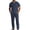 Navy, variant on LEKWK 2 Piece Set for Men Short Sleeve Button Down Collared Tops and Straight Leg Pants Comfy Solid Summer Fashion Beach Vacation Casual Outfits