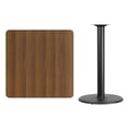 thumbnail image 3 of Flash Furniture 36'' Square Walnut Laminate Table Top with 24'' Round Bar Height Table Base, 3 of 3