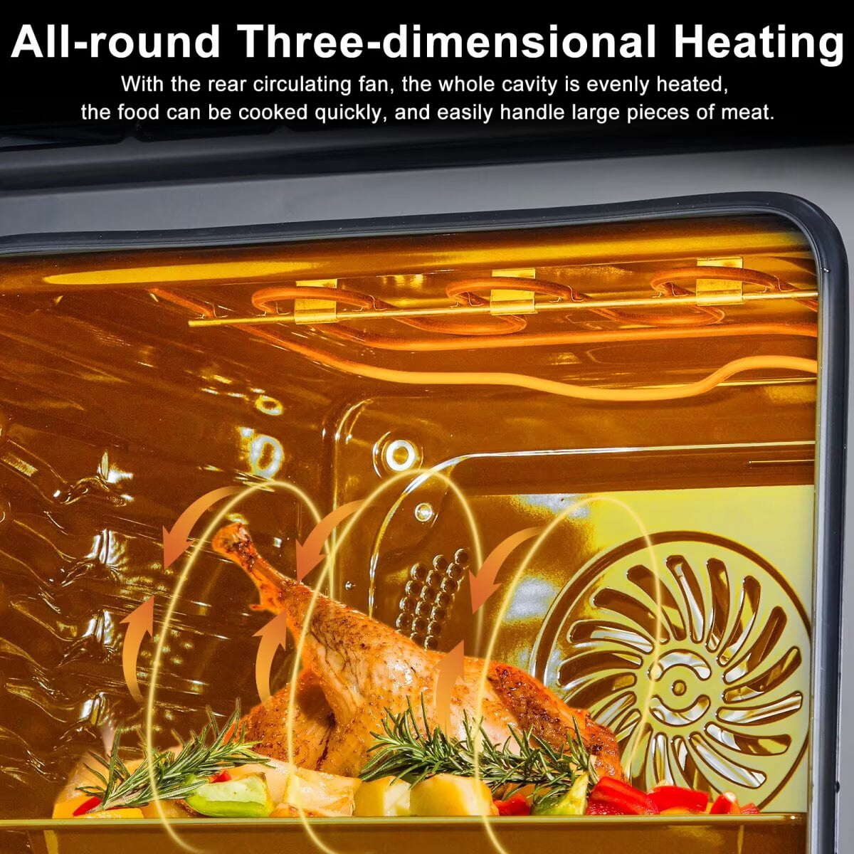 Single Wall Oven 24", Built-in Electric Ovens with Steam & Grill & Air Frying Mode, 2.5Cu.ft Convection Built-in Oven, Colorful Touch Screen, Stainless Steel