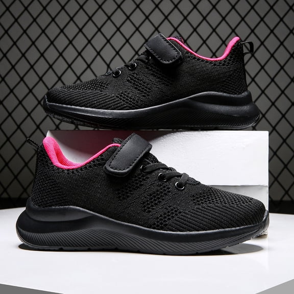 Uobin Boys Breathable Sneakers With Strap Comfortable Running Shoes For Kids Lightweight Casual Sports Footwear