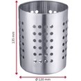 thumbnail image 5 of Cubertería/soporte de utensilio, redondo, diámetro: 12 cm, altura: 13,5 cm, acero inoxidable, plata Feliz Sencillez, 5 of 5