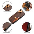 thumbnail image 4 of Allytech Designed Case for iPhone 13 Mini Cover with Card Holder, PU Leather Soft TPU Edges Shock-Absorbing Wallet Back Card/Photo Pockets Case with Magnetic Button for iPhone 13 Mini 2021, Coffee, 4 of 4