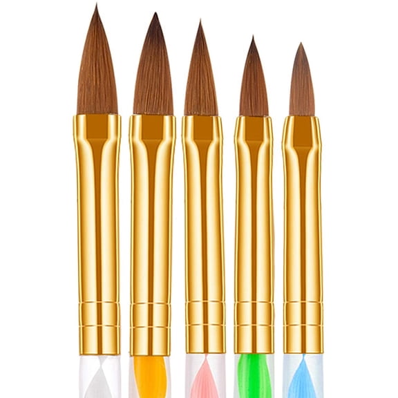 Ealicere 5 Pcs Nail Art Brush Set,Nail Painting Brush,5 Different Colors