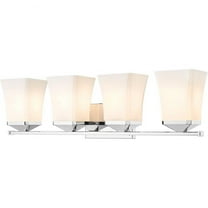 4 Light Vanity Light Fixture in Traditional Style-7.75 inches Tall and 28 inches Wide-Chrome Finish Bailey Street Home 372-Bel-4619944