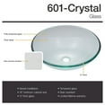 thumbnail image 4 of MR Direct 601 Crystal Vessel Sink Ensemble with a Brushed Nickel finish waterfall faucet, pop-up drain, and sink ring., 4 of 8