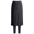 thumbnail image 1 of Leggings con forro polar Prolriy, leggings con falda, falda de tenis con leggings incorporados, faldas hasta la rodilla, leggings con bolsillos, faldas para mujer, leggings térmicos cálidos para, 1 of 4