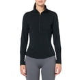 thumbnail image 1 of Camisa Under Armour Motion para mujer, media cremallera, color negro/gris, talla L, 1 of 3