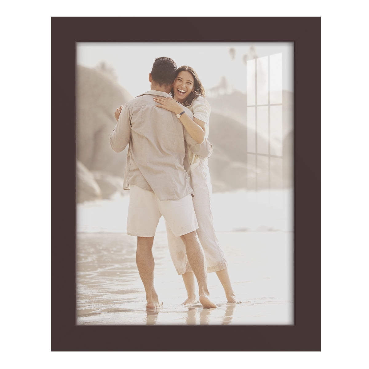 Modern Real Wood 8x10 inch Picture Frame in Brown
