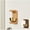 (Magnetic Adhesive + Backing Tape Style) Natural Wood Color, variant on Suction Door Type Solid Wood Wind Chime,Small Doorbell With Double-Sided Tape,Brass Style Magnetic Shopkeepers Bell,Cute Decorative Doorbell No Drill,Creative Gift