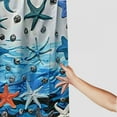 thumbnail image 3 of Chilfamy  Shower Curtain Eco-Friendly Waterproof Bathroom Curtains Ocean Theme Semi Translucent Shower Curtain Liners with Rustproof Grommets(Starfish and Seashells) White, 3 of 7