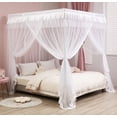 thumbnail image 3 of Cortinas de cama con dosel Mengersi, 4 esquinas, tamaño queen, 3 of 7