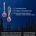 thumbnail image 2 of Gem Stone King 14K Yellow Gold Fancy Purple Zirconia Earrings for Women | 1.68 Cttw | Gemstone Birthstone | Round 6MM, 2 of 6