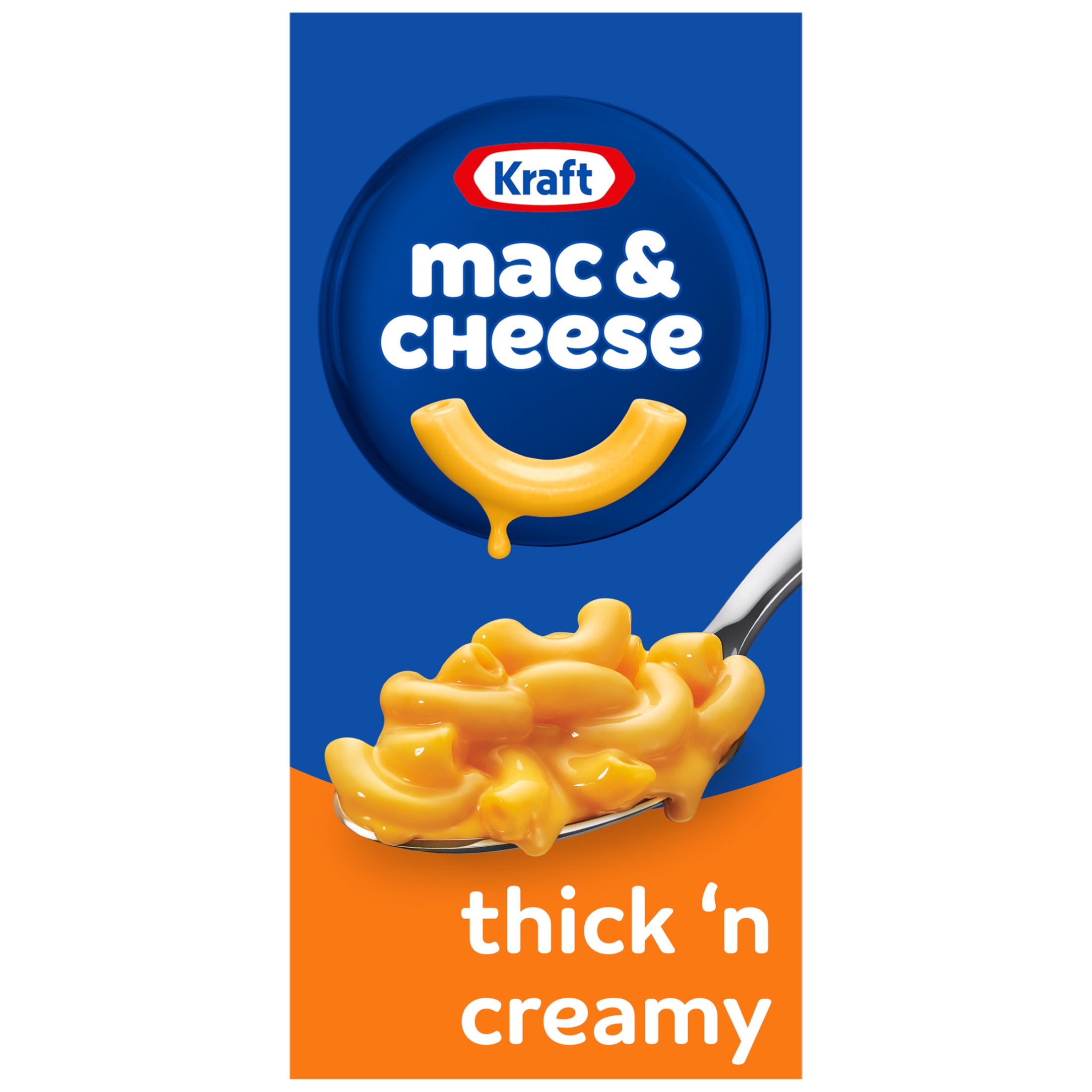 (12 pack) Kraft Mac and Cheese, 1 Box, for Easy Dinner or Dinner Sides, Thick 'n Creamy, No Artificial Flavors, Preservatives or Dyes, 7.25 oz