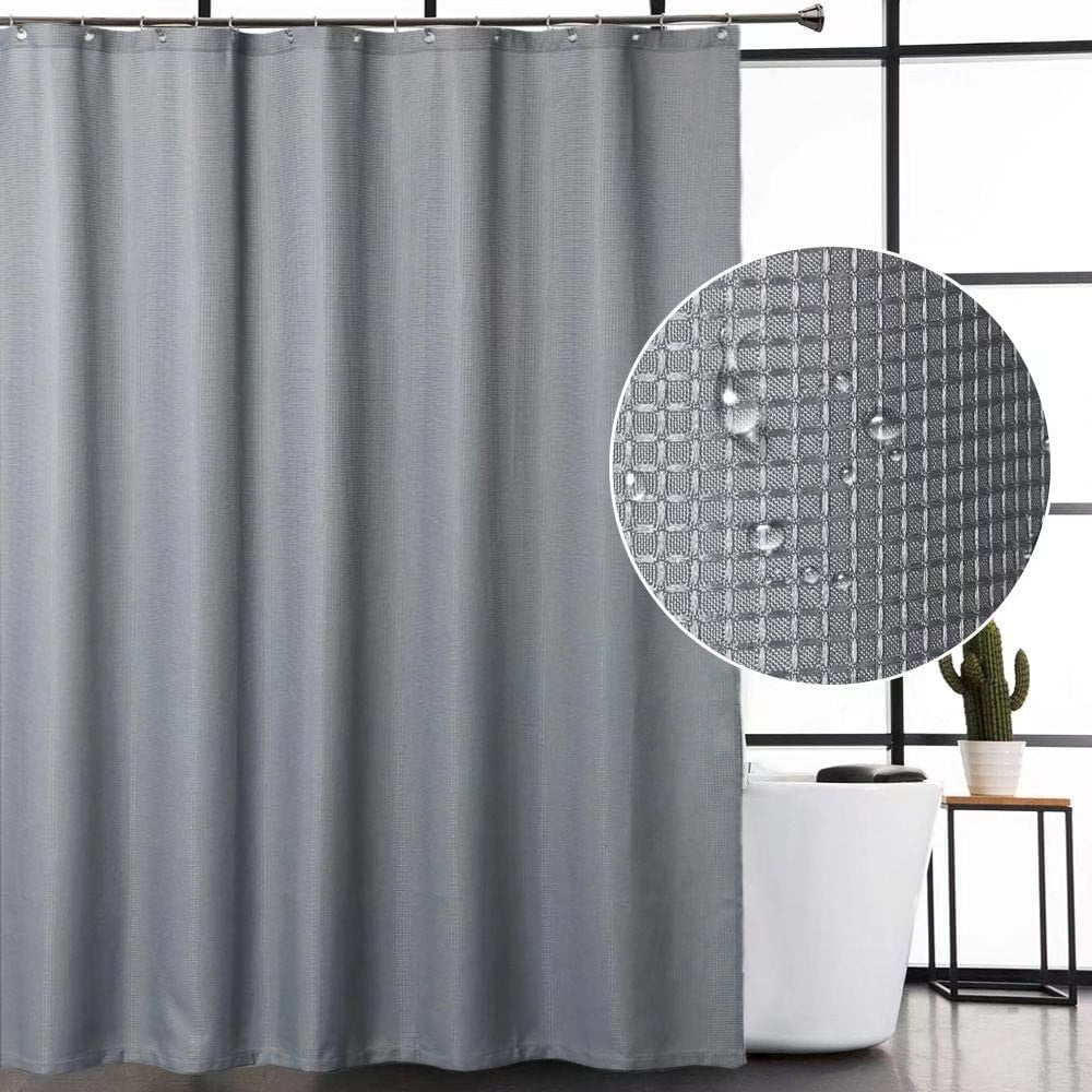 Haperlare 72'W x 78'L Shower Curtain Heavy Duty Fabric Bathroom Curtain Waterproof Hotel Quality Blackout Shower Curtain, Gray, 1 Panel