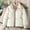 B, variant on Edvintorg Women's Bread Jacket Solid Color Loose Casual Standing Collar Thickened Warm Short Bread Jackets with Zipper Women Coat