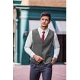 thumbnail image 3 of COOFANDY Men's Business Suit Vest Casual Dress Vest Slim Fit Formal Waistcoat, 3 of 10