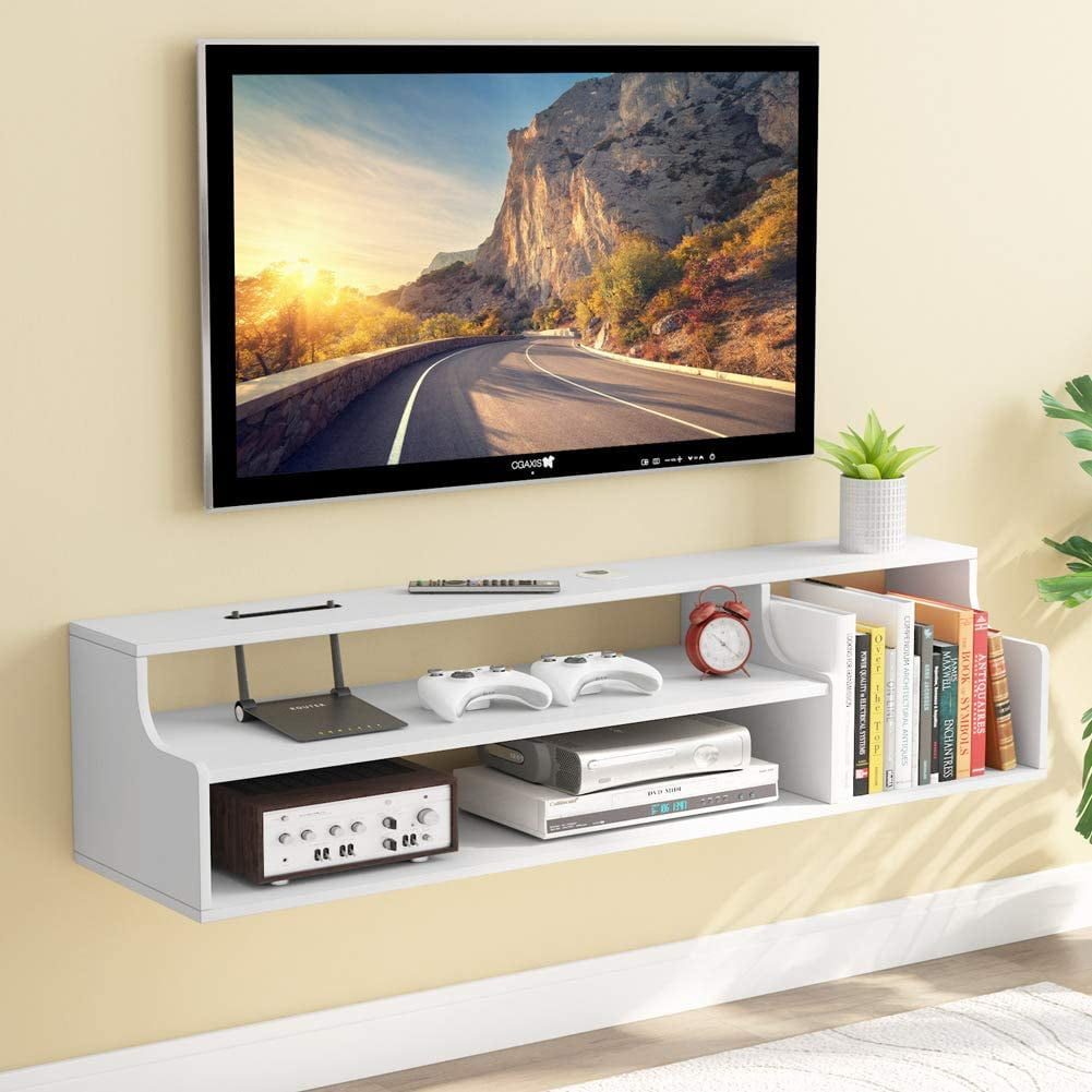 Tribesigns 3 Tier Modern Floating TV Shelf TV Stand Wall ...