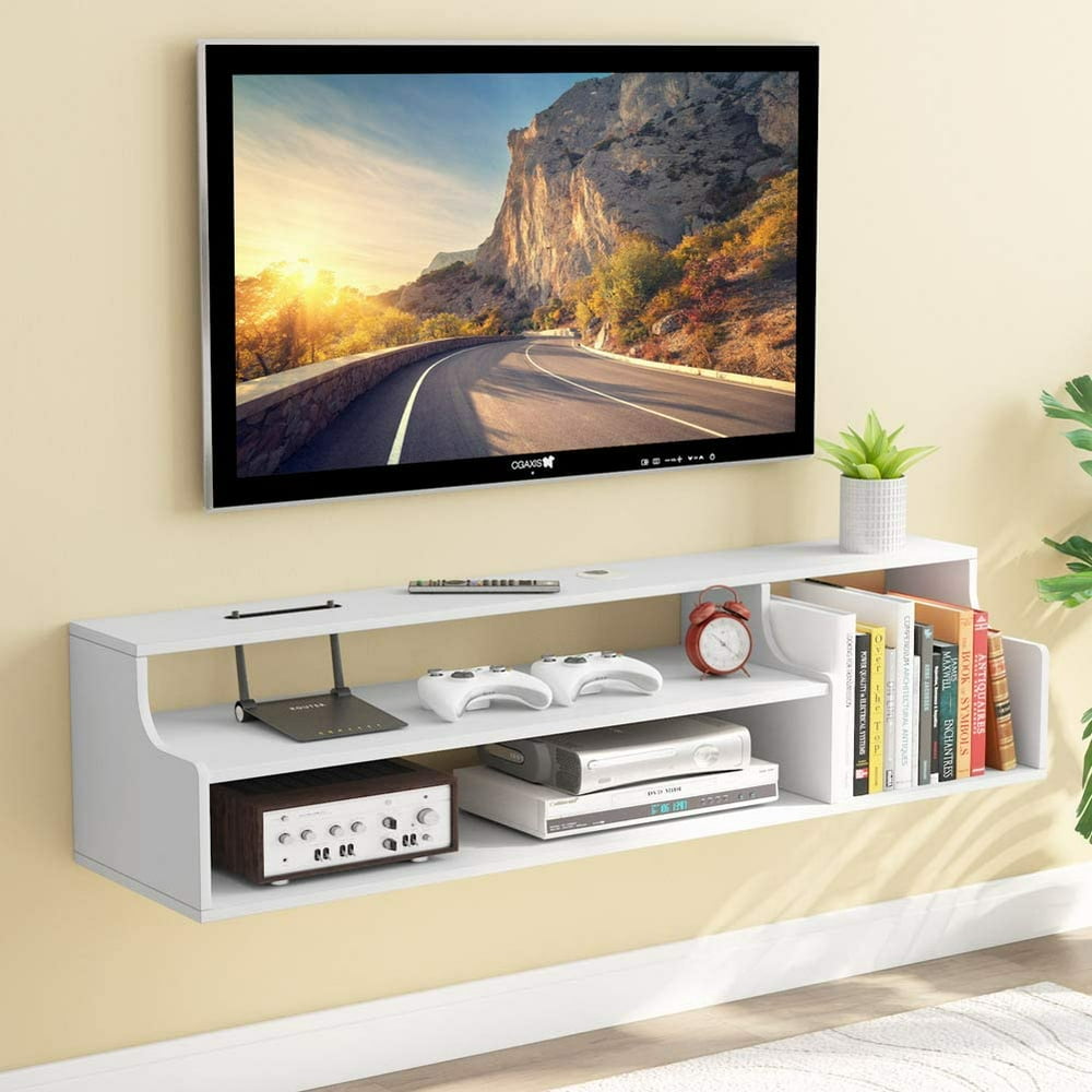 Tribesigns 3 Tier Modern Floating TV Shelf TV Stand Wall Mounted Media