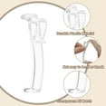 thumbnail image 3 of 4 clips de visera, soporte de retención oculto de plástico transparente de 2.5in para persianas de madera horizontal y madera falsa, 3 of 6