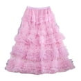 thumbnail image 4 of QHFBli Womens Long Maxi Tulle Skirts A Line Ruffle High Waisted Tiered Layered Mesh Tutu Skirt Petticoat, 4 of 4