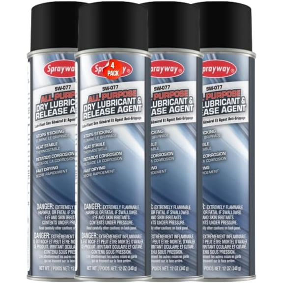 Sprayway All Purpose Industrial Silicone Lubricant - (20 oz) Cans (4 Pack)