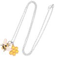 thumbnail image 4 of Collar de abeja, collar con dije de panal, collar con colgante, collar para mujer, Kewelry, 4 of 6