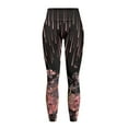 thumbnail image 5 of Renewold Flower Pink Black Pockets Yoga Leggings for Women Athletic Yoga Pants High Waist Scrunch Butt Lifting Printed Ankle Pants Casual Leggings 4 Way Stretch, XL, 5 of 8