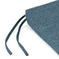 thumbnail image 5 of Jordan Manufacturing 17" x 19" Tory Denim Blue Crosshatch Rectangular Outdoor Chair Pad Seat Cushion with Ties, 5 of 11
