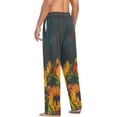 thumbnail image 5 of Retro Dahlia Sunflower Men's Pajama Pants Lightweight Sleepwear Bottom Lounge Pants, 5 of 6