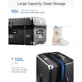 thumbnail image 4 of 28inch Trunk Style Checked Large Expandable Luggage, Hardside Polycarbonate Spinner Suitcase with TSA Lock, Blue, 4 of 11