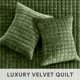 thumbnail image 4 of Juego de edredón RECYCO Luxury Velvet Full Queen con 2 fundas Loden, 4 of 7