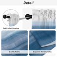 thumbnail image 5 of Haze Blue White Ombre Tier Curtains, Vintage Gradient Striped Aesthetics Light Filtering Kitchen Curtains, 2Pcs Rod Pocket Half Window Treatments Panels for Sink Cafe Cabinet Camper 27.5x24 Inches, 5 of 9