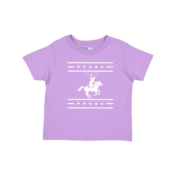 Inktastic Cowboy Silhouette Team Roping Rodeo Boys or Girls Toddler T-Shirt