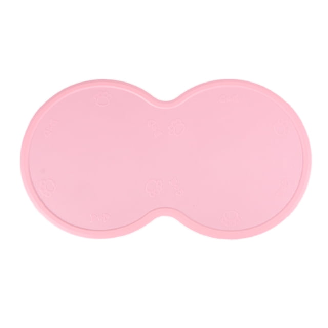 Tapete de silicona ecológico para mascotas, antideslizante, resistente al desgaste y con aislamiento térmico, tapete con forma de nube para comida de perros (rosa claro)
