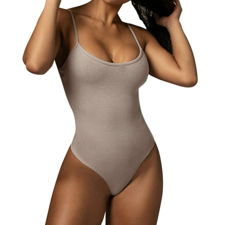 

koaiezne Womens Solid Color Suspenders Slim Bottoming Jumpsuit Wide Legged Romper Pajama Jumpsuits for Women