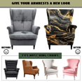 thumbnail image 6 of HUISEFOR Wing Chair Slipcovers, Stretch Wingback Chair Covers, Printed, Anti‑Scratch, Easy to Install, Full Protection, Furniture Protector for Living Room, Black Gold Marble, 6 of 7