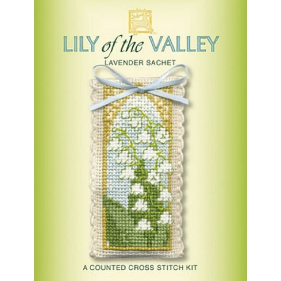 Textile Heritage Lavender Sachet Counted Cross Stitch Kit - Lily of The Valley