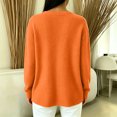 thumbnail image 4 of Waffle Knit Full Zip Jacket for Women Long Sleeve Loose Fit Front Pockets Knit Outerwear Casual Lightweight Jacket Spring Fall, 4 of 4