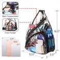 thumbnail image 3 of Bolso bandolera HULISEN de PVC transparente aprobado para estadios, impermeable, 3 of 9