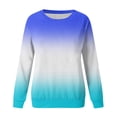 thumbnail image 4 of pbnbp Fall Sweater for Women 2023 Trendy Ombre Tie Dye Long Sleeve Pullover Casual Loose Fit Color Thin Crewneck Sweatshirts, 4 of 4