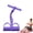 Purple, variant on Multifunction Elastic Yoga Resistance Band, 8-Tube Pedal Puller with Handles, Full Body Exercise for Abdomen, Arms & Legs, Home, Travel