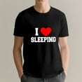 thumbnail image 3 of I LOVE Sleeping T-Shirt, OdeJous Funny T-Shirt Black, S, 3 of 5
