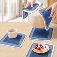 thumbnail image 5 of Dark Blue Retro Greek Key Pot Holders for Kitchen Heatproof Potholder, 4 Pack Geometric Greece Ancient Rustic Hot Pads Multipurpose Oven Pads Cloth Potholders Trivet for Cooking and Baking, 5 of 8