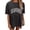 Dark Gray, variant on Womens T Shirts Short Sleeve Crewneck City Letter Print Graphic Tee Summer Drop Shoulder Loose Fit Urban Casual Tops Black XL