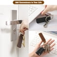thumbnail image 7 of SUGUANGHUI Genuine Leather Car Keychain, Universal Key Fob Keychain, Leather Key Chain Holder for Men and Women, 2 Keyrings and Carabiner Clip, JC306-Brown, 7 of 7