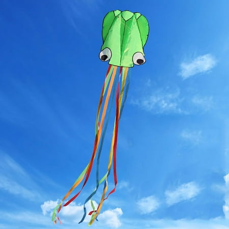 Outtop Large Octopus Long Tail Beach Kites-Perfect Toy for Kids and Adults Outdoor