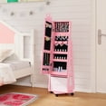 thumbnail image 1 of Costway Kids Jewelry Cabinet with Full-Length Mirror Foldable Drawer Anti-toppling System Pink, 1 of 10